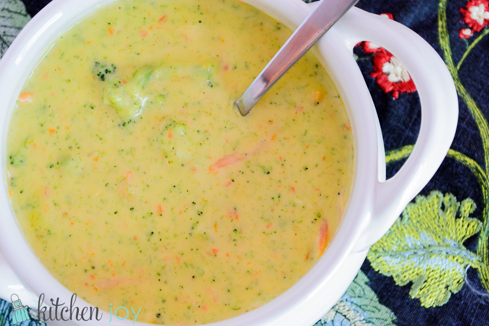 Cheddar Broccoli Soup - Kitchen Joy