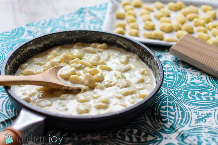 Homemade Gnocchi with Creamy Gorgonzola Sauce - Kitchen Joy