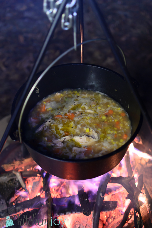 Camping Dutch Oven Chicken and Dumplings