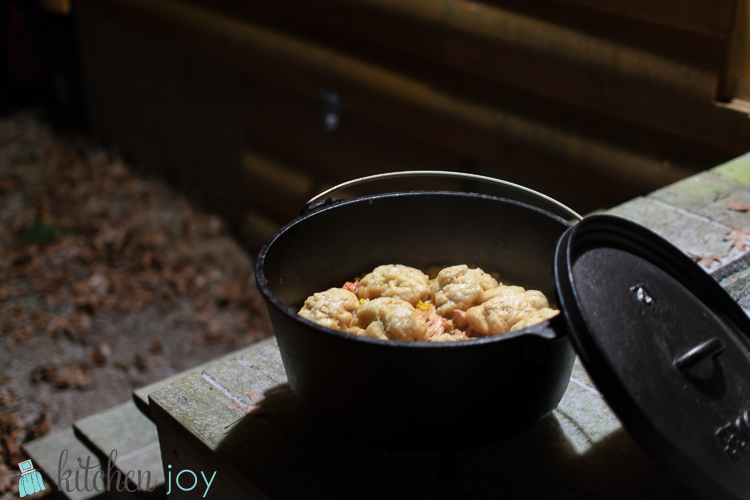 Campfire Chicken and Dumplings - Kitchen Joy