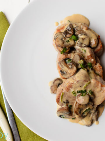 Pork Tenderloin with Creamy Mushroom Sauce - Kitchen Joy