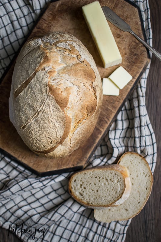 sourdough bread recipe, batard loaf, basic sourdough bread, homemade sourdough, sourdough starter, how to make sourdough,