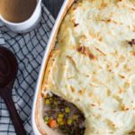 Shepherd's Pie in a casseroled dish served with gravy