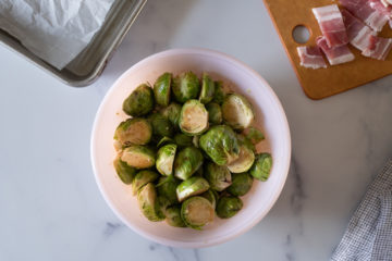 Roasted Brussels Sprouts with Bacon and Balsamic - Kitchen Joy